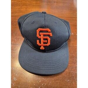 San Francisco Giants Youth Hat Black MLB Strapback Cap Orange SF Logo OC Sports